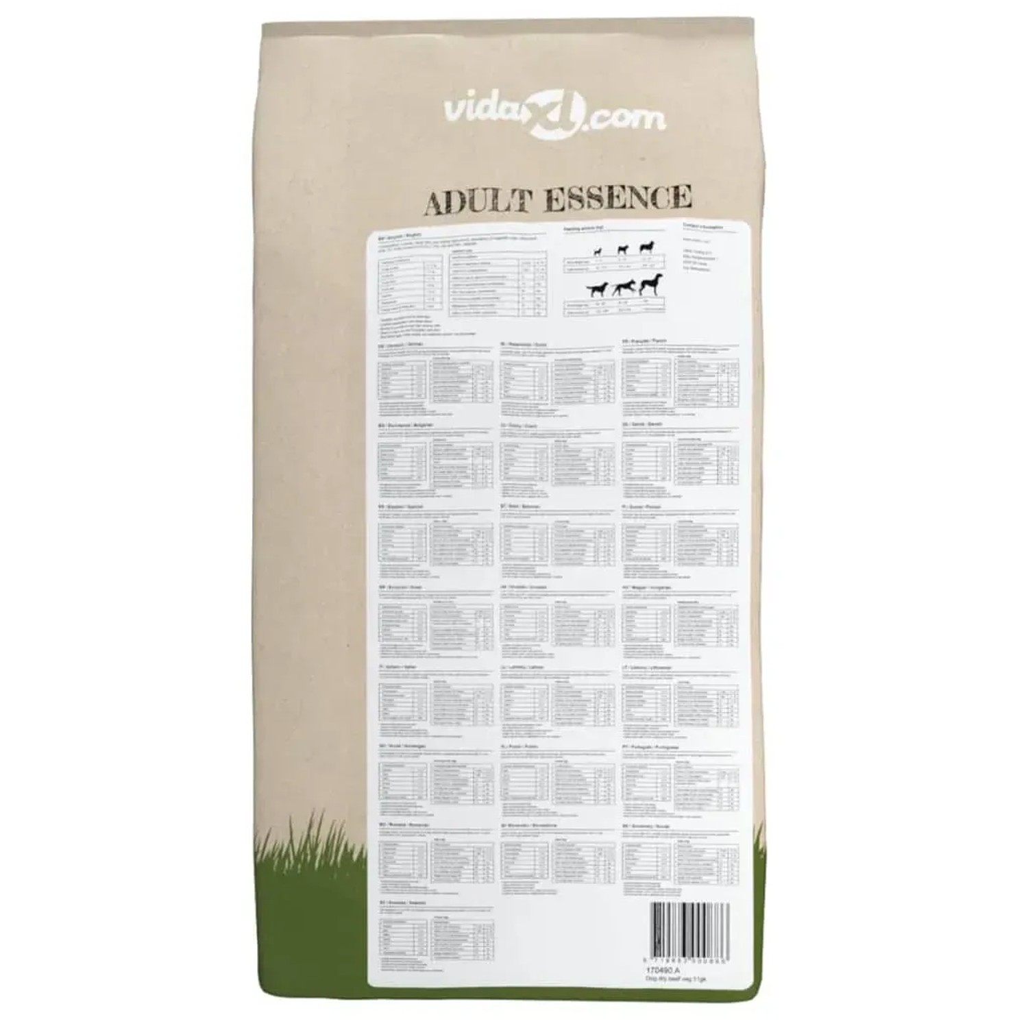 vidaXL Trockenfutter für Hunde Adult Essence Beef 15 kg 170490_4
