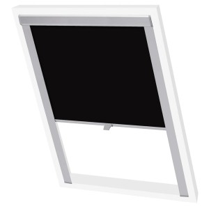 vidaXL Verdunklungsrollo Schwarz PK06 für Velux Fenster, schmutzabweisend und hitzeabweisend.