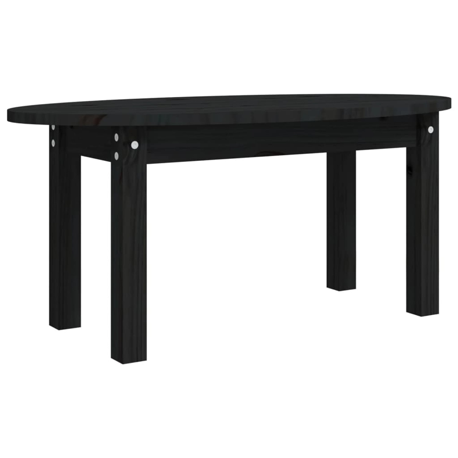 Vidaxl Couchtisch Schwarz 80x40x35 Cm Massivholz Kiefer günstig online kaufen