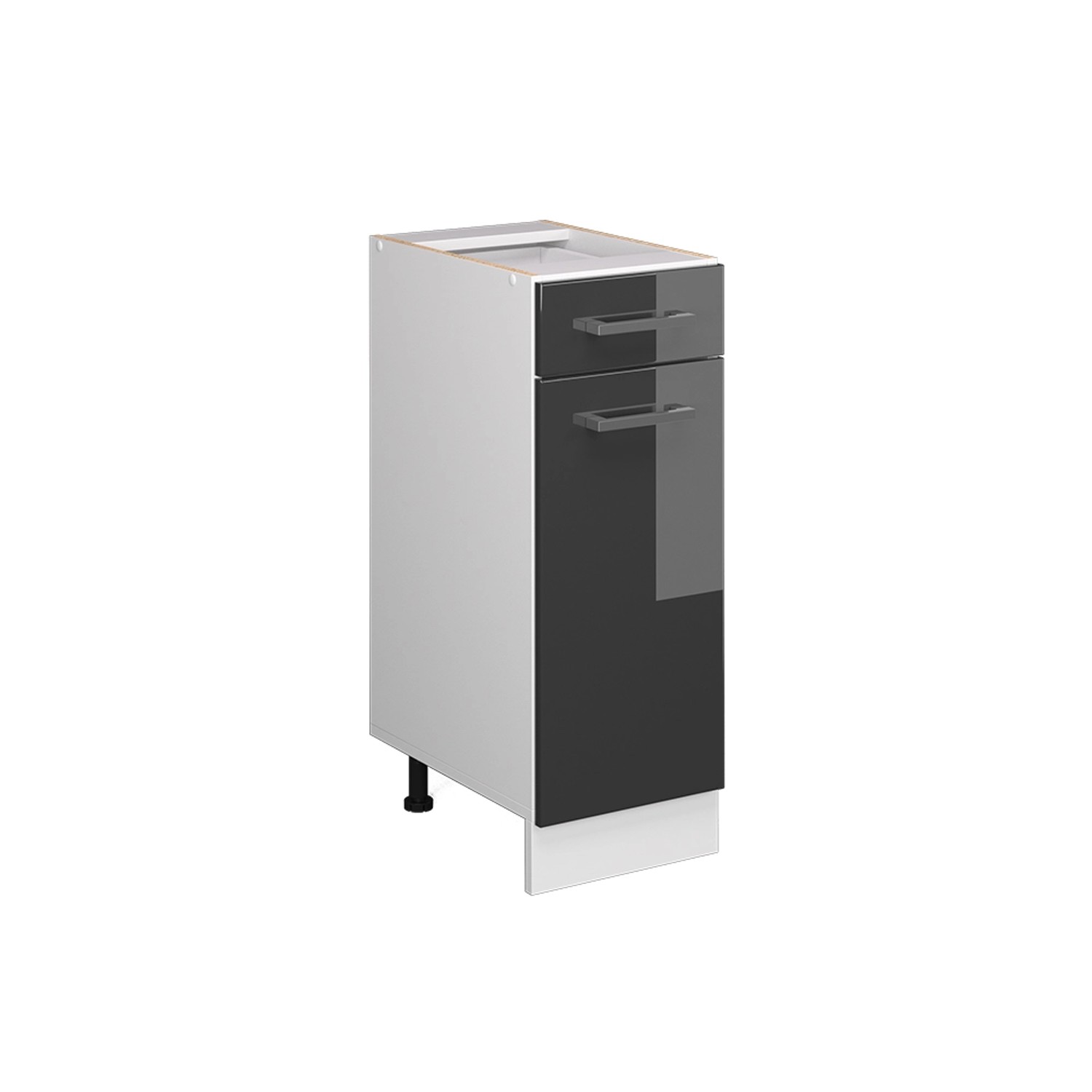 Vicco Küchenunterschrank R-Line Anthrazit Hochglanz/Weiß 30 cm ohne Arbeitsplatte
