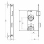 Technische Zeichnung: SOTECH BKS Türschloss 0215 WC Schloss, Dornmaß 55mm, DIN Rechts