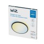 Verpackung der schwarzen WiZ LED-Deckenleuchte SuperSlim, tunable white, Ø 55cm.