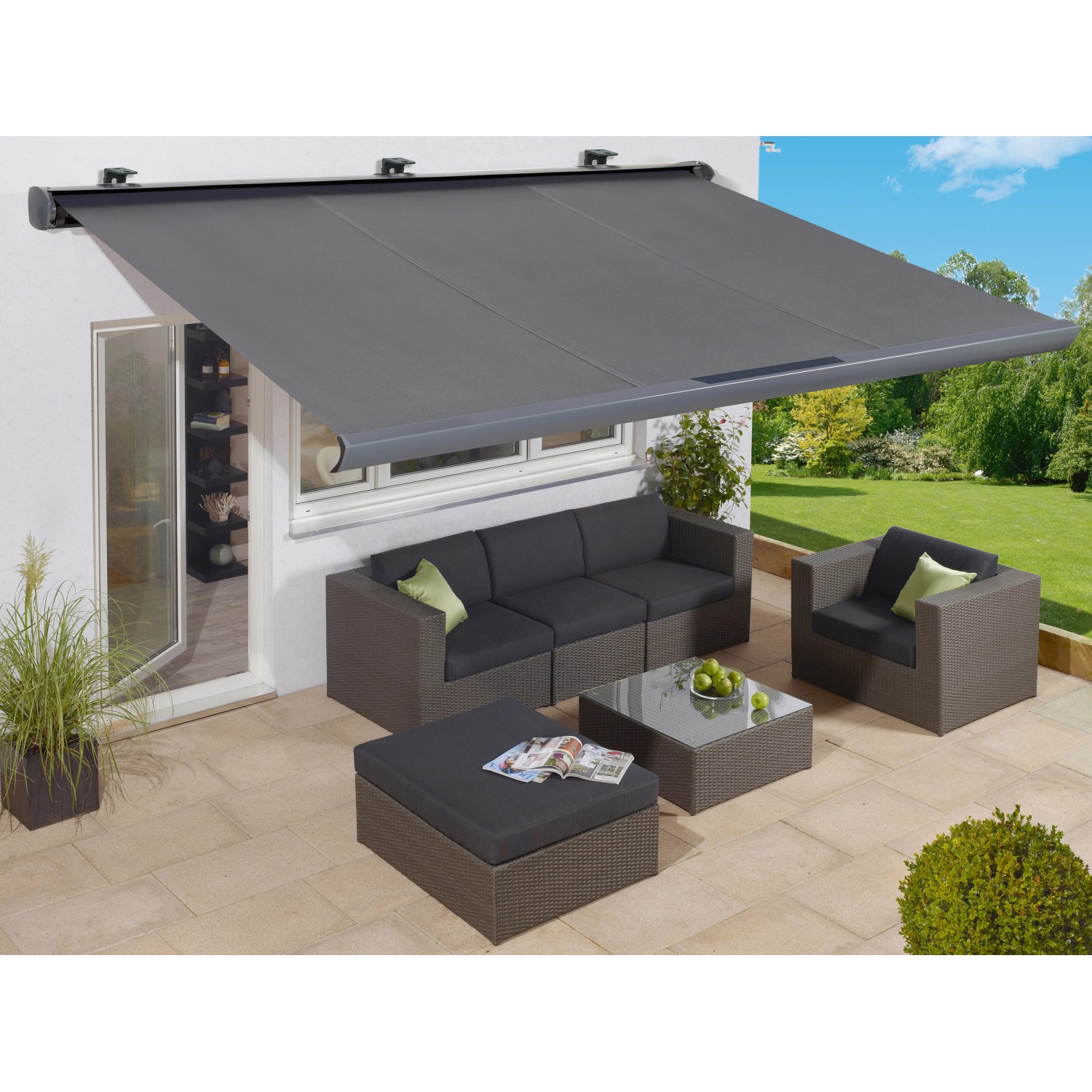 volant markise 5m VANA Markisenstoff für 5 m Ersatzstoff Markisentuch Bespannung Sonnenschutz, nur Volant, fertig genäht, Maß 4,85 x 0,21 m, Design SPD021 Sonneschutz Terrassenüberdachung:opc-1786952410391 _label_sale EINTEILIGE MARKISE Vecchio Beige