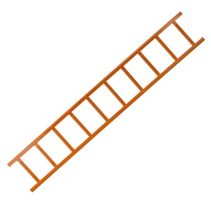 Daprona Schneefanggitter, 200 cm, ziegelrot, aus Stahl für Dach-Schneeschutz.