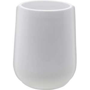 Weißer Spirella Elements Zahnputzbecher Sense aus Keramik.