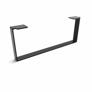 Schwarzes HEVVA Möbelbein LUXEMBURG, 20 cm hoch, 50 cm tief, einzelner Fuß.