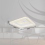 Weiße, dimmbare LED-Deckenleuchte Valeria von Globo, 466x466x74 mm, mit Fernbedienung.