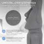 Graue Moai Figur Rapa Nui (53,5 cm) aus Kunstharz für exotische Deko.