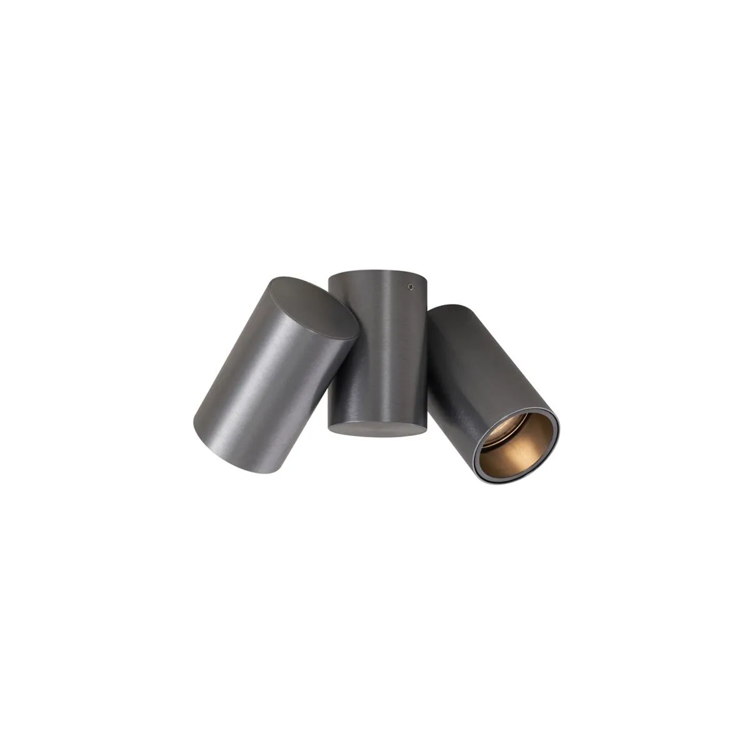 QAZQA Design Einbaustrahler Gunmetal GU10 50mm 2 Flammig Schwenkbar Michael