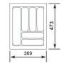 SOTECH Orga-Box I Besteckeinsatz Silbergrau 450 mm Höhe 55 mm Für Blum Tandembox und ModernBox_5