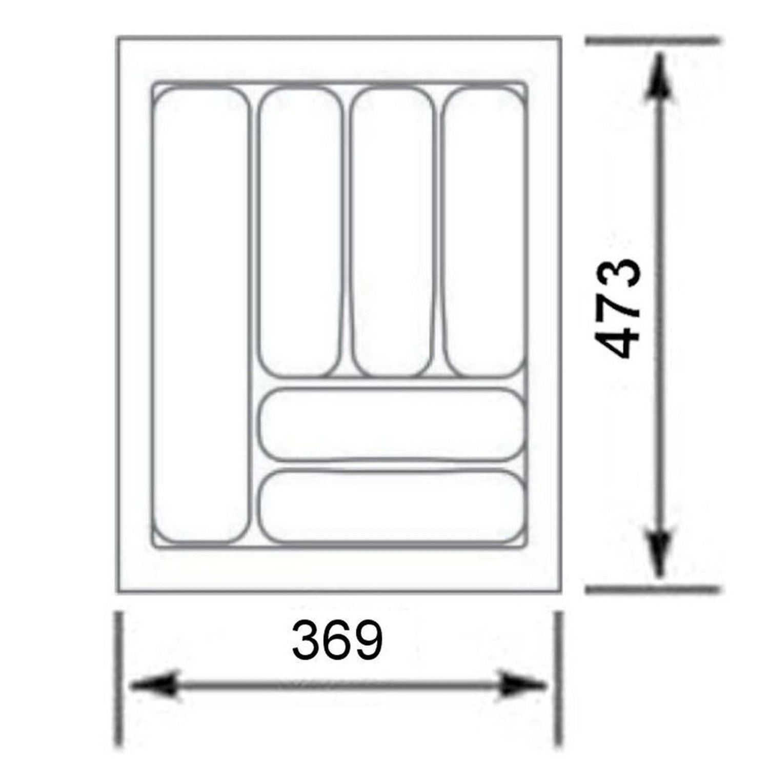 SOTECH Orga-Box I Besteckeinsatz Silbergrau 450 mm Höhe 55 mm Für Blum Tandembox und ModernBox_5