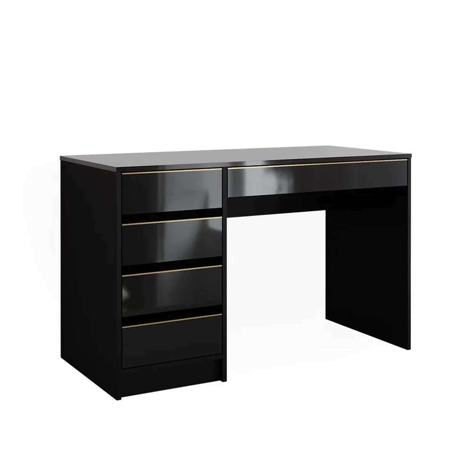 Vicco Schminktisch Sherry Schwarz/Gold 120 x 75 ohne Spiegel