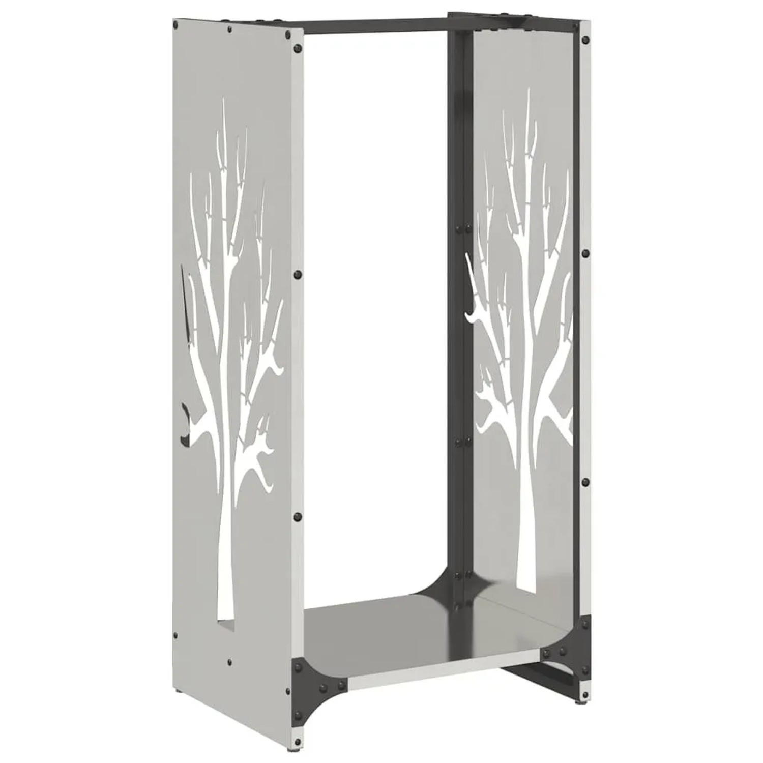 vidaXL Brennholzregal 40x30x80 cm Edelstahl 864229