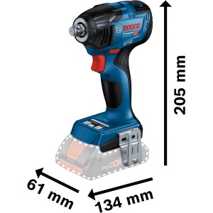 Bosch Professional Akku-Drehschlagschrauber GDS 18V-210 C Solo mit L-Boxx, blau/schwarz.
