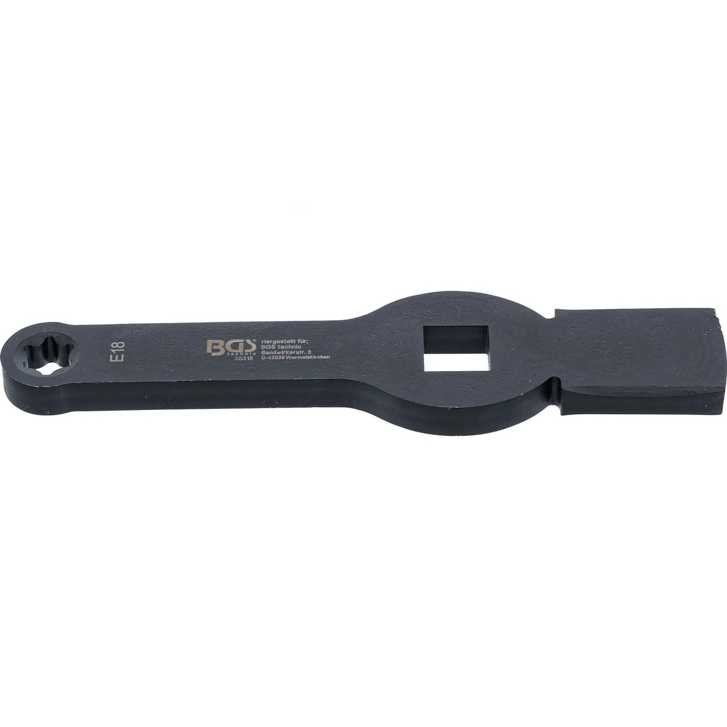 BGS Schlag Ringschlüssel E Profil  Für Torx  Mit 2 Schlagflächen SW E18 35318