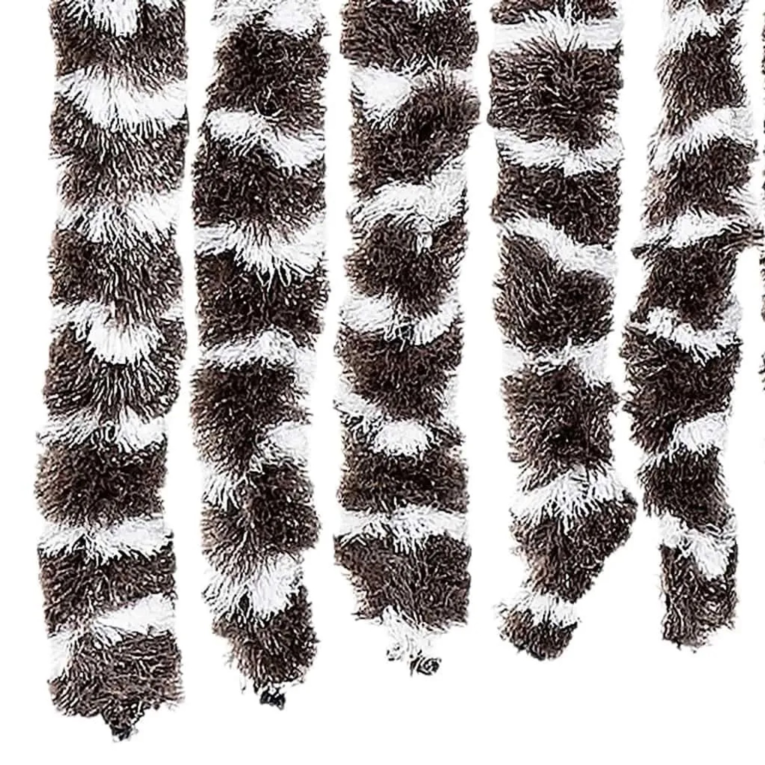 Beige-brauner Fliegenvorhang aus Chenille, 56x200 cm, für Fenster und Türen.