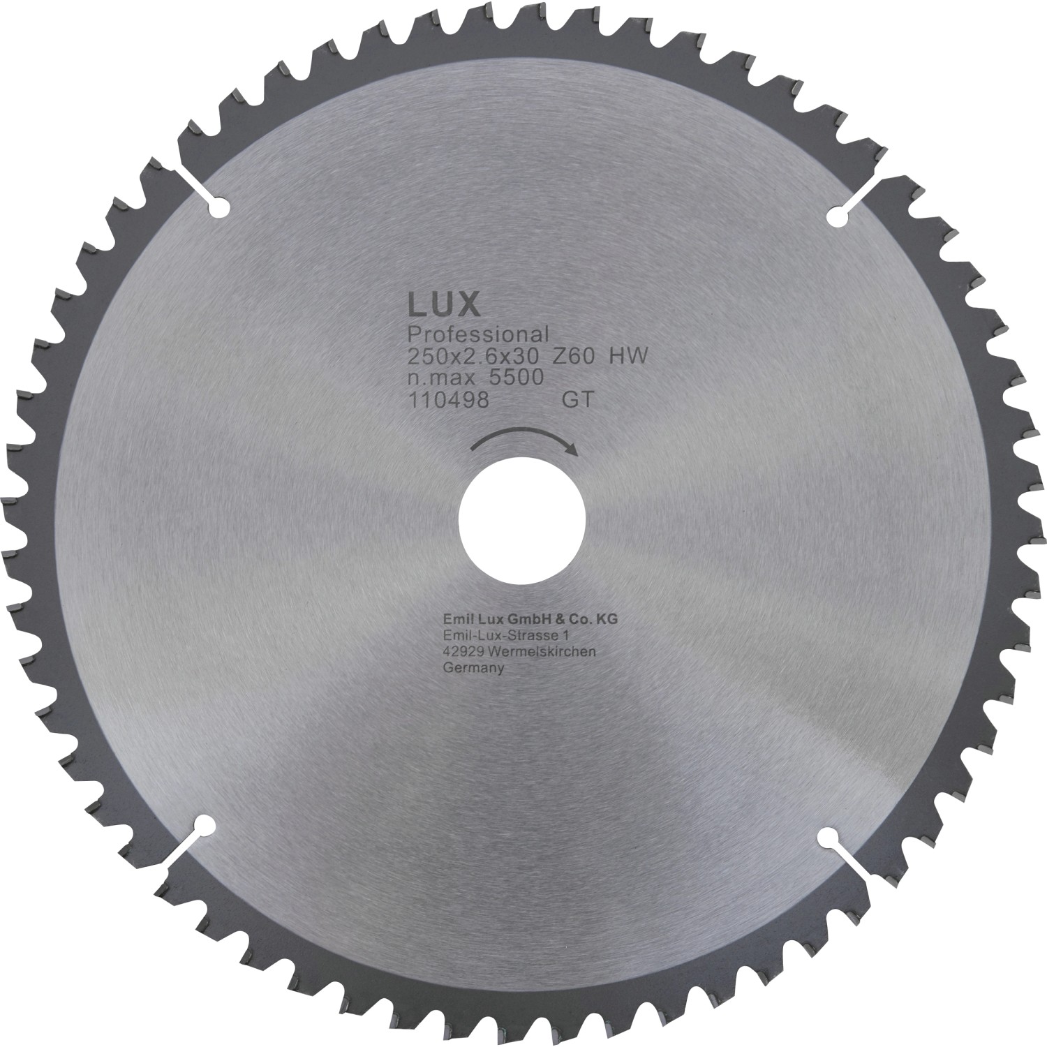 LUX HM-Kappsägeblatt 250 mm x 30 mm 60 Zähne