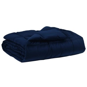 vidaXL Sommerdecke Gepolstert Dunkelblau 220 x 260 cm Mikrofaser 42025975