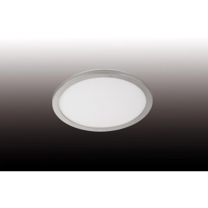 Eckige LED-Deckenleuchte Gotland von Fischer & Honsel, weiß-nickel, 20W, 2600lm.