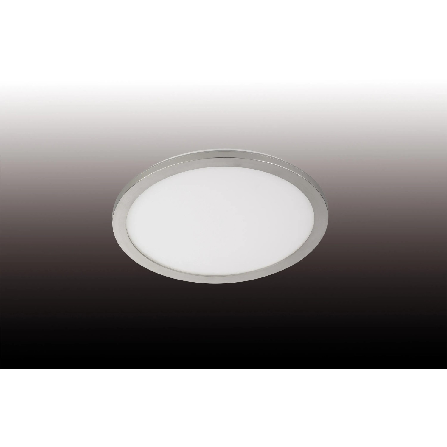 Eckige LED-Deckenleuchte Gotland von Fischer & Honsel, weiß-nickel, 20W, 2600lm.