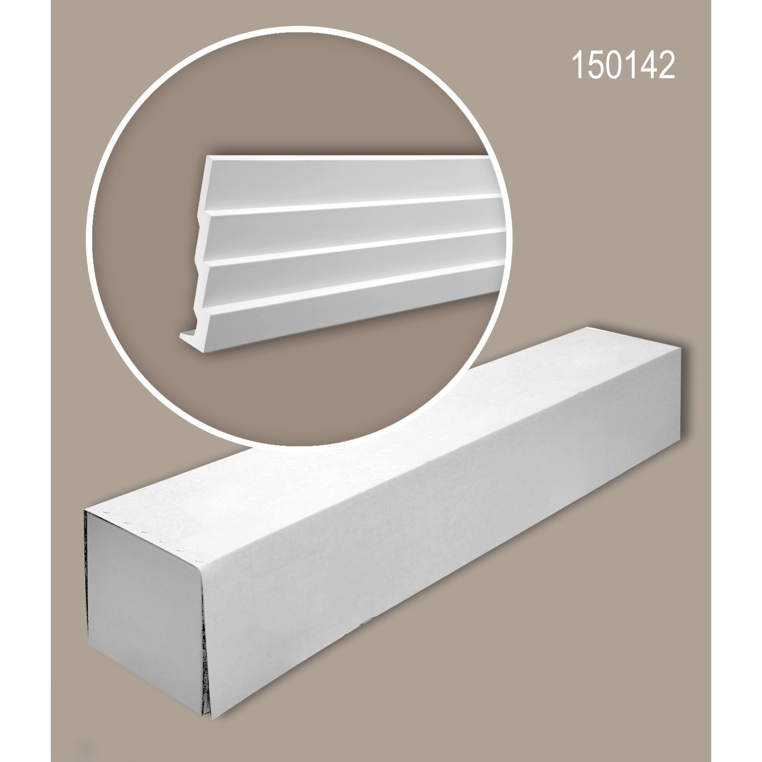 PROFHOME Eckleisten Set, 6 weiße Stuckleisten (12m) im Karton. Zubehör für Paneele.