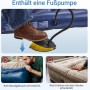 Graue SoBuy Luftmatratze mit Fußpumpe zum Aufpumpen, ideal für Camping & Outdoor.