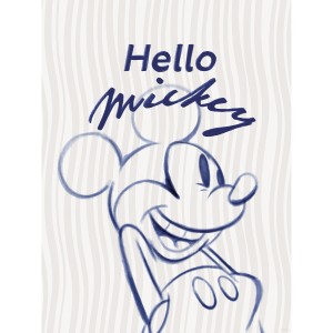 Komar Wandbild Disney Mickey Mouse Hello 30 cm x 40 cm Blau
