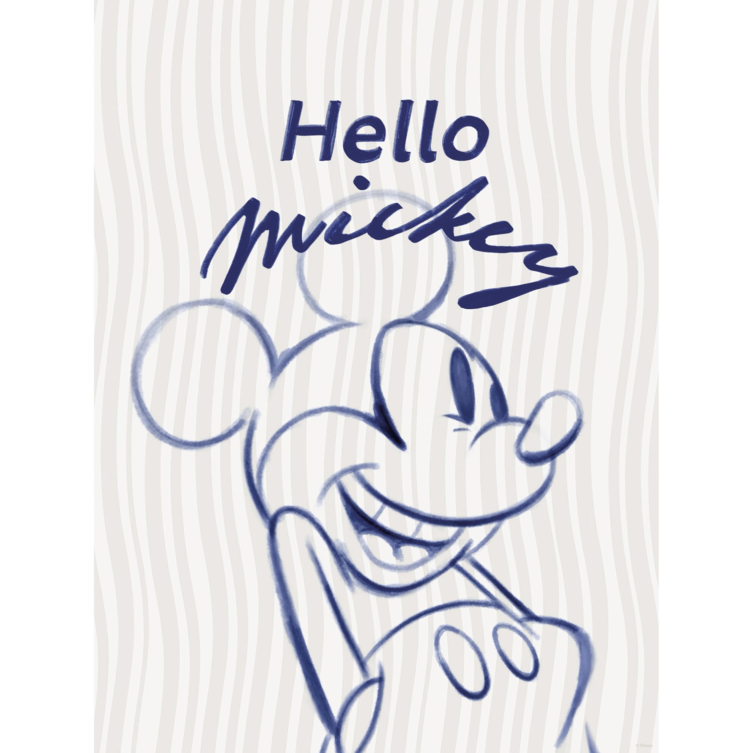Komar Wandbild Disney Mickey Mouse Hello 30 cm x 40 cm Blau günstig online kaufen