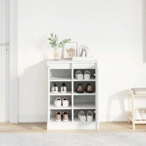 vidaXL Schuhschrank Weiß 57x34x76 cm Holzwerkstoff 861868
