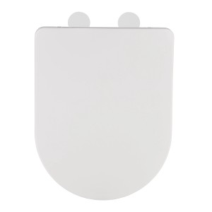 Wenko WC-Sitz Galati, D-Form, aus Duroplast, weiß matt mit Absenkautomatik.