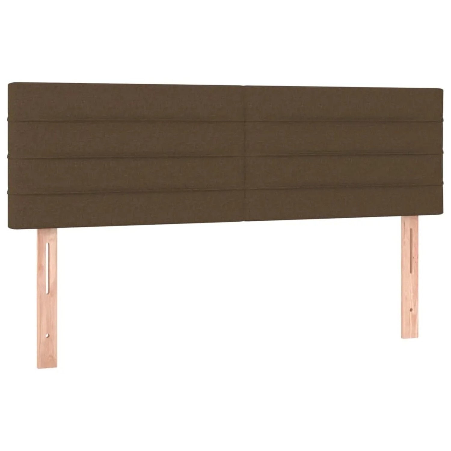 Boxspringbett Kopfteil in Dunkelbraun, Stoffbezug, passend zu Betten 140x190 cm.