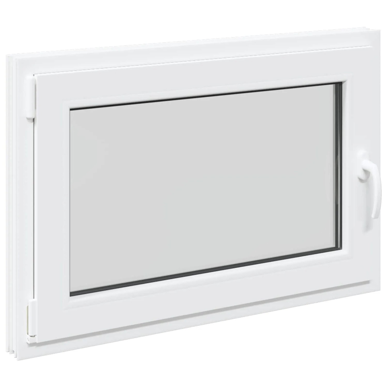 vidaXL Kellerfenster RISOR Weiß 90 x 50 cm PVC und Glas 42047203