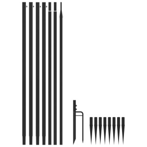 vidaXL Weihnachtsbaum-Lichterkette Zubehör: Stangen, Erdspieße und Halterung.