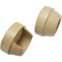 2 Wandlager Lugano aus Holz, natur, für 28 mm Gardinenstangen.