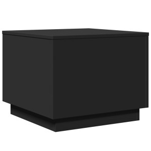 vidaXL Couchtisch mit LED-Leuchten Schwarz 50x50x40 cm 839869