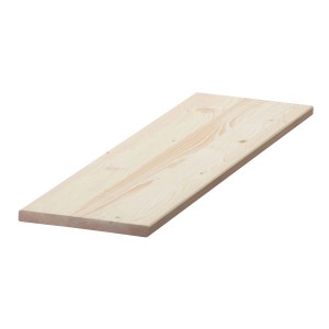 Unbehandelte Fichte Leimholzplatte, 200x60x1,8cm, für Regalböden und Möbelbau.