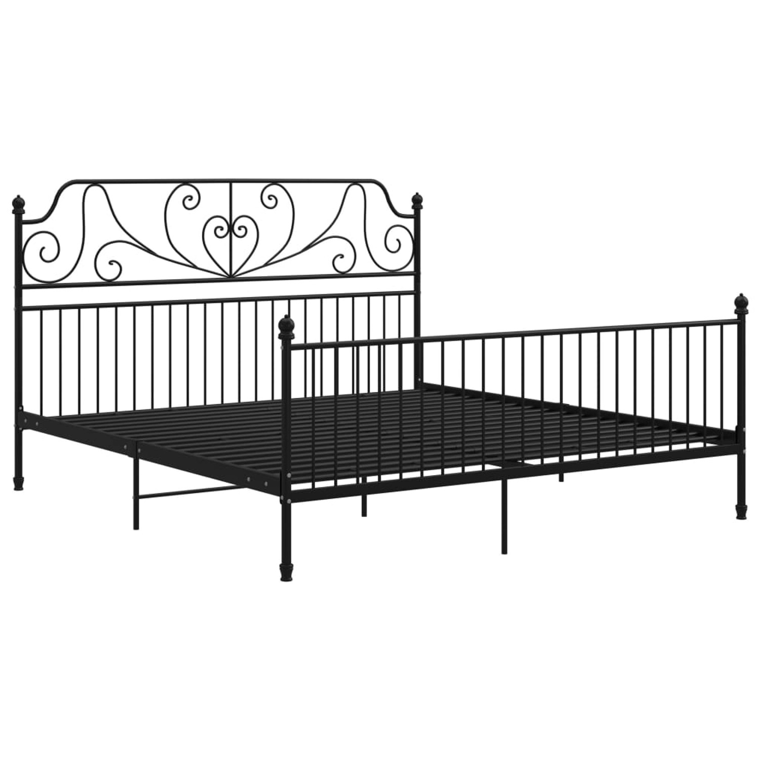 vidaXL Bettgestell Schwarz Metall 180x200 cm Modell 12723147 günstig online kaufen