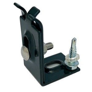 Anthrazit Wandhalter Eco (4x3x6,2cm) für Zaunbau & Sichtschutz.