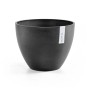 Dunkelgrauer Ecopots Pflanztopf Antwerp, 30 cm, runde Form.