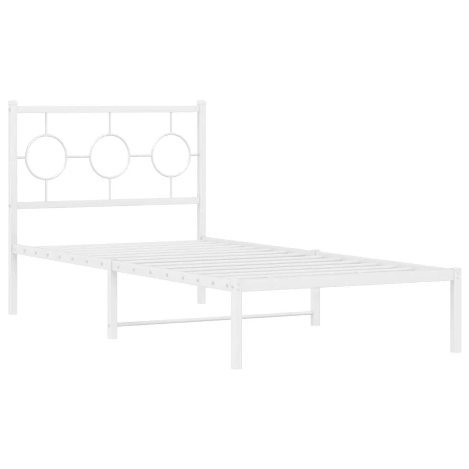 vidaXL Bettgestell mit Kopfteil Metall Weiß 90x190 cm 376267 günstig online kaufen