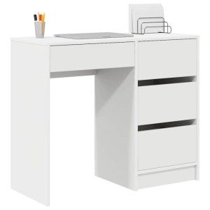 vidaXL Schreibtisch mit Regal Weiß 90 x 37,5 x 75 cm Holzwerkstoff 869490