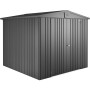 Biohort Metall-Gerätehaus Europa, dunkelgrau-metallic, 5,2 m²: Robustes Gerätehaus für den Garten.