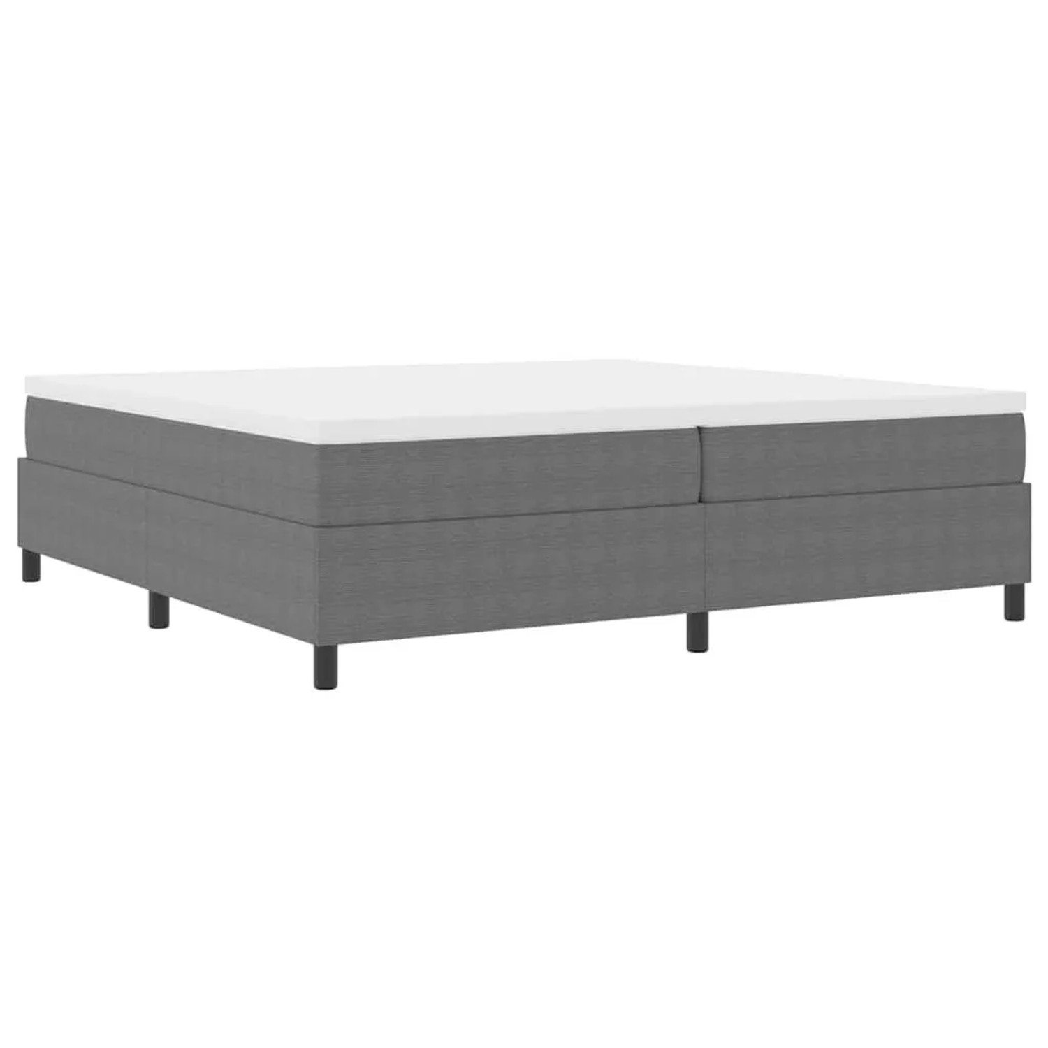 vidaXL Boxspringbett Hellgrau und Weiß 203 x 200 x 60 cm Cordstoff 3337482 günstig online kaufen