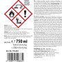 Etikett einer 750ml Dose mit Gefahrenhinweisen für Epoxidharz-Reaktionsprodukt.