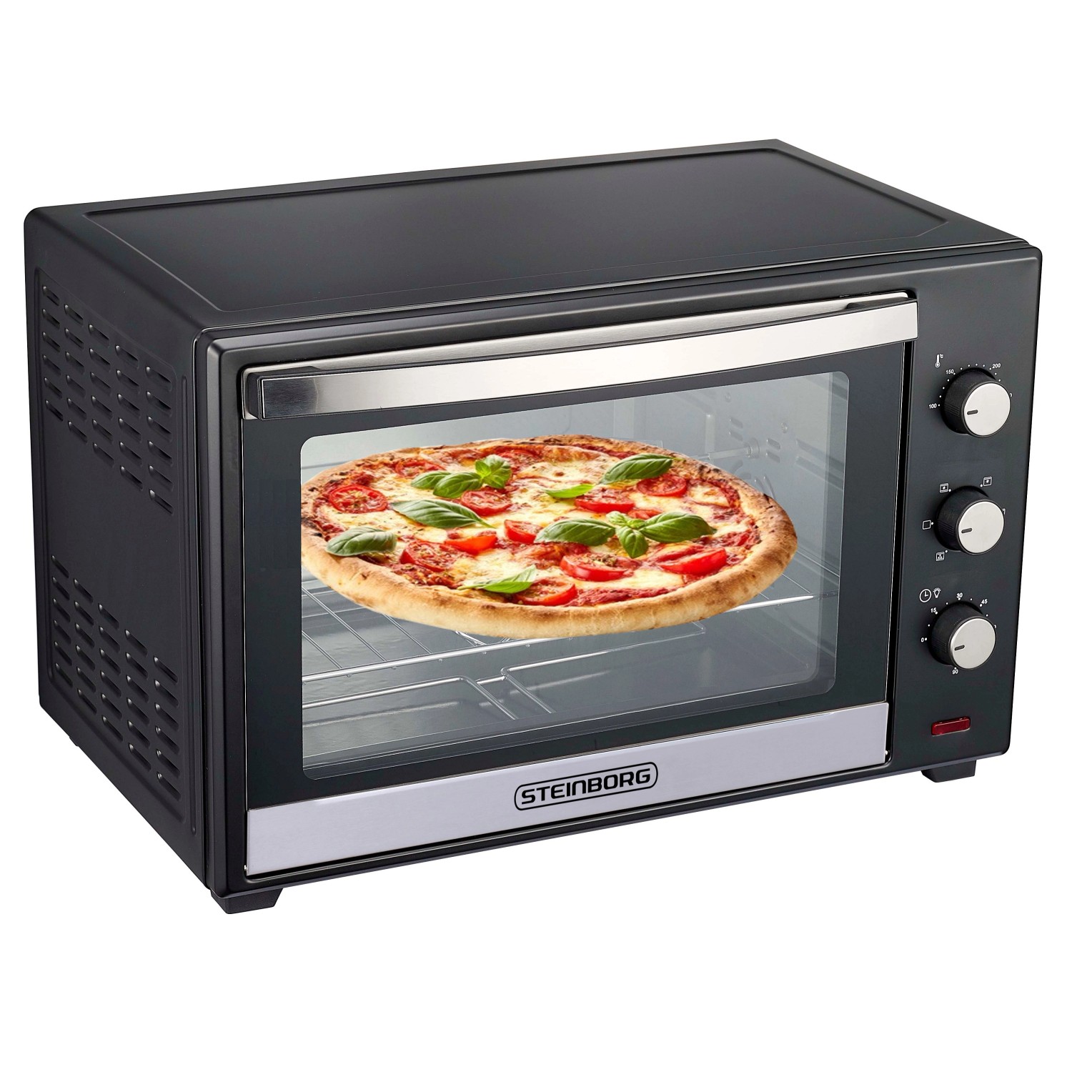 Steinborg SB-3006 Backofen 60 Liter 2000 Watt Schwarz