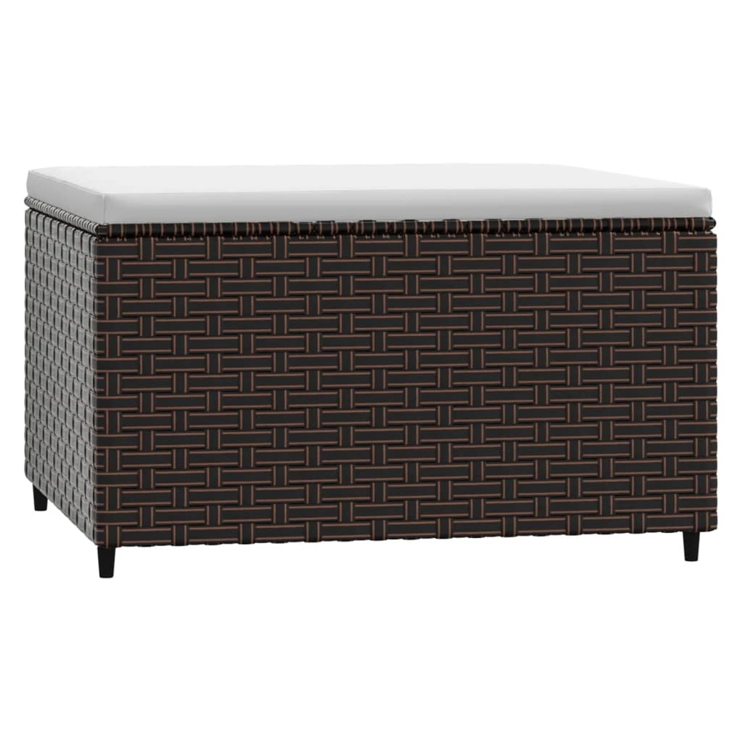 Vidaxl Gartenhocker Mit Kissen Braun Poly Rattan günstig online kaufen