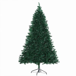HOMCOM Tannenbaum, 180 cm hoch, mit 1000 grünen Ästen und Metallfuß.