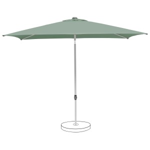 Suncomfort Marktschirm Green: Quadratischer Sonnenschirm mit Handöffner und UV 50+ Schutz.