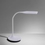 Weiße Just Light Tischleuchte Rafael, höhenverstellbar (30-67cm), mit Touchdimmer.