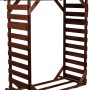 Massives Kaminholzregal Ligno mit Bitumendach, aus FSC®-zertifiziertem Holz.